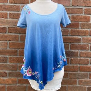 Johnny Was Short Sleeve Embroidered T-shirt